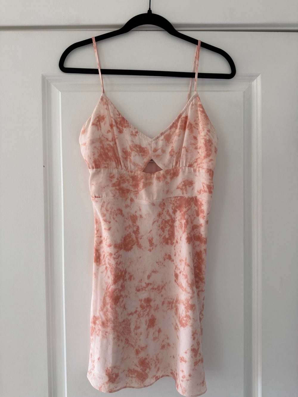Abercrombie & Fitch Blush Peach Tie-Dye Slip Dress